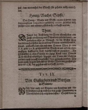 Tit. IX. Von Gastgebern und Wirthen in Stätten