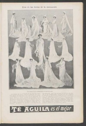 Ecos de las fiestas de la coronación : Las damas de la aristocracia en traje de corte