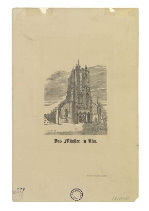 Münster. Westfassade. Um 1850-1860