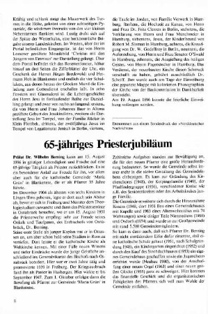 65-jähriges Priesterjubiläum