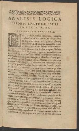 Argumentum Epistolae.