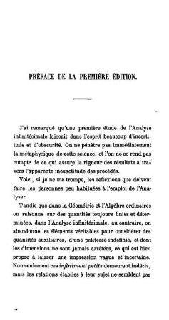 Préface de la première Édition.