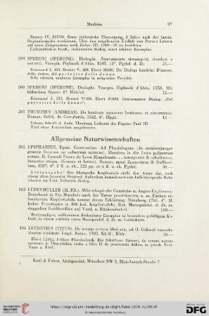 Allgemeine Naturwissenschaften (Nr. 302 - 310)
