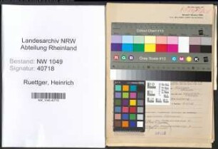 Entnazifizierung Heinrich Ruettger , geb. 13.04.1895 (Lehrer)