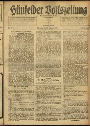 Ausgabe vom Dienstag, den 23. Dezember 1919.
