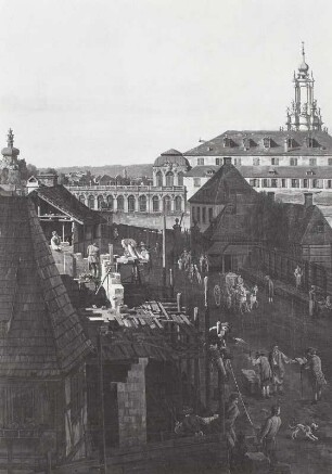 Die ehemaligen Festungswerke von Dresden : Festung, Canaletto, 1749/51