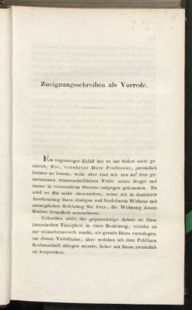 Zueignungsschreiben als Vorrede.