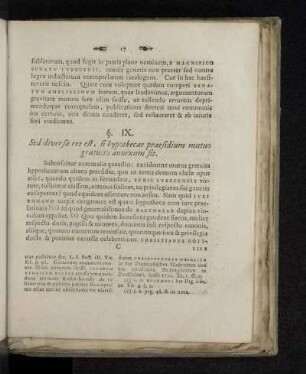 §. IX. Sed diversa res est, si hypothecae praesidium mutuo gratuito annexum sit.