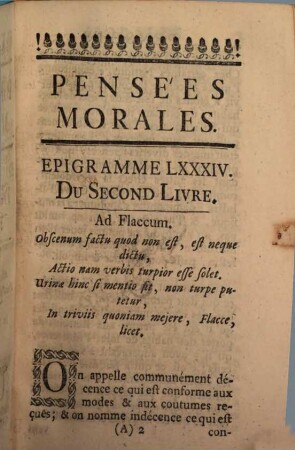 Pensées Morales, 2