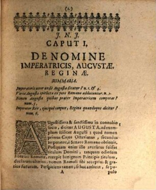 Ahasveri Fritchi J. U. D. Consil. Aulic. Rud-Schwartzb. De Augusta Romanorum Imperatrice, Ejusqve Juribus, Privilegiis Ac Praeeminentiis, Diatribe