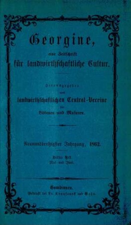 Neunundzwanzigster Jahrgang, 1862. Drittes Heft. Mai und Juni.