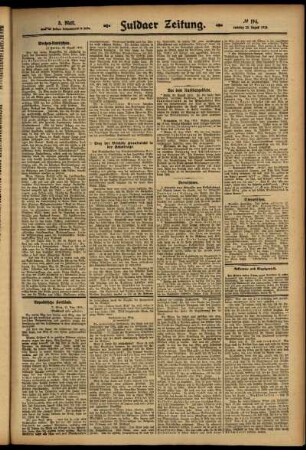 Dritte Ausgabe vom Samstag, den 23. August 1913.