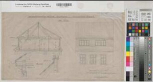 Arnsberg, Bezirksregierung, Hauptgebäude, Seibertzstr. 1, Dachgeschossanbau, Querschnitt, Ansicht