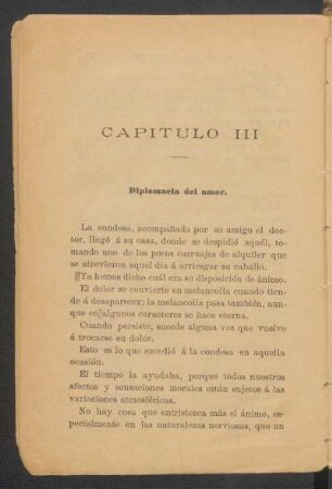 Capítulo III - Diplomacia del amor.