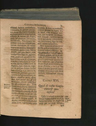 Caput XVI. Quid sit casus Conscientiae & quotuplex?