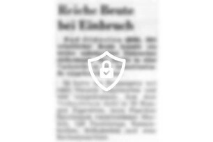 Reiche Beute bei Einbruch