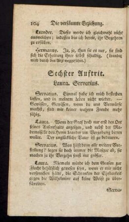 Sechster Auftrit. Laura. Servatius.