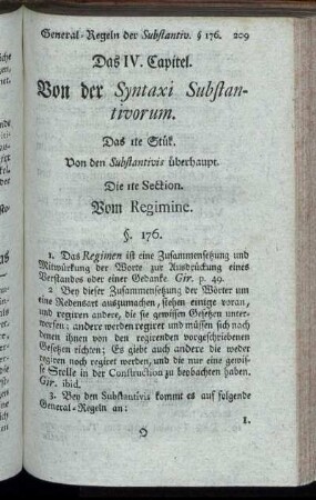 Das IV. Capitel. Von der Syntaxi Substantivorum.