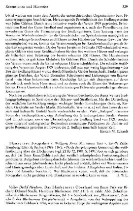 Heydorn, Volker Detlef :: Das Blankeneser Oberland von Baurs Park zur Richard-Dehmel-Straße, (Schriftenreihe des Blankeneser Bürger-Vereins, 3) : Hamburg, 1987