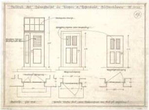 Billing, Hermann; Singen; Krankenhaus - Chefarztwohnhaus, Außentüren (Ansichten; Grundrisse)