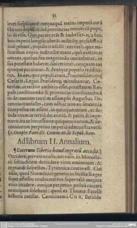 Ad librum II. Annalium