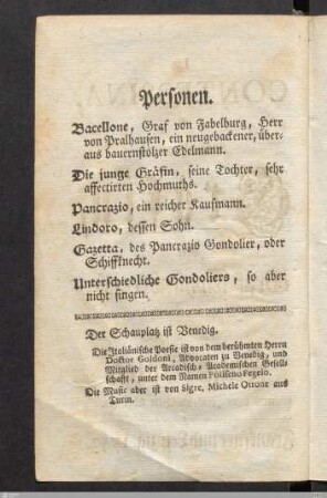Personen & Schauplatz