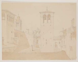 San Giovanni in Foro in Verona [aus einem Konvolut von 107 Blatt Architekturstudien und Skizzen einer Italienreise]