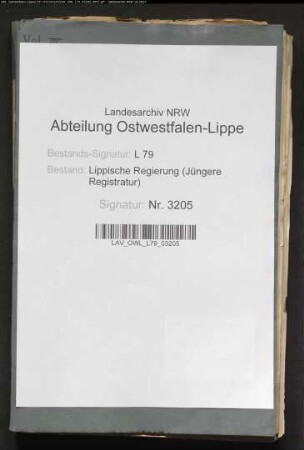Bau der Eisenbahn von Detmold nach Sandebeck, Band 3