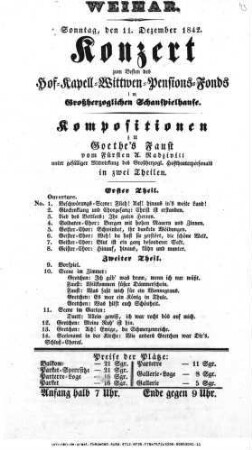 Konzert [Kompositionen zu Goethe's Faust]