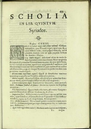 Scholia In Lib. Quintum Syriados