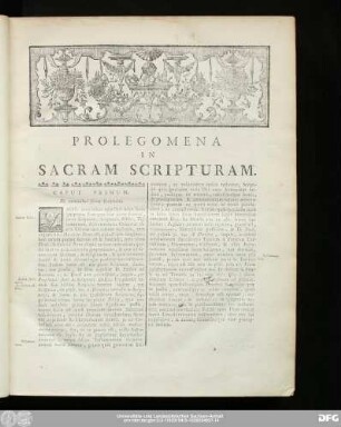 Prolegomena In Sacram Scripturam.