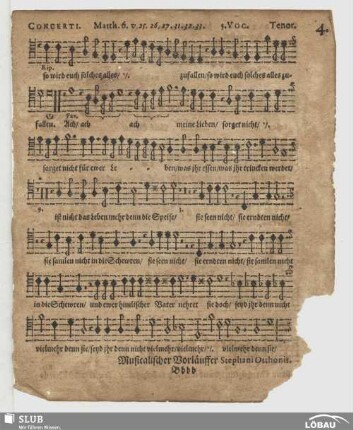 4. Trachtet am ersten [incomplett]