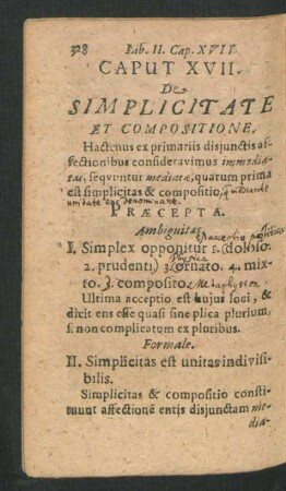 Caput XVII. De Simplicitate Et Compositione.