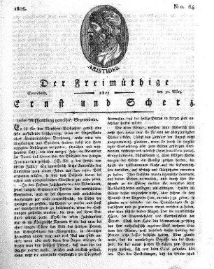 Nro. 64, Sonnabend, den 30. März 1805