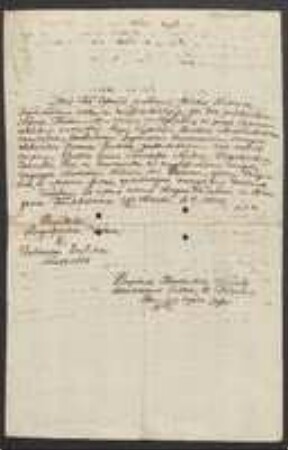 Brief von Michael Tertina an Johann Jacob Kohlhaas