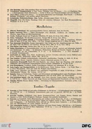 Metallarbeiten (Nr. 51-68)