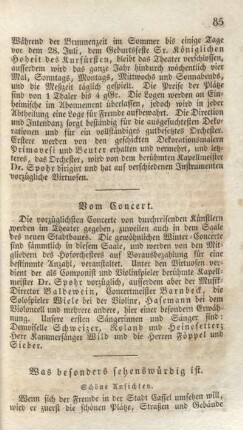 Was besonders sehenswürdig ist.