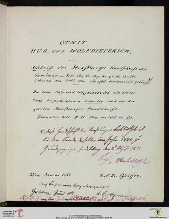 Ortnit, Hug- und Wolfdietrich