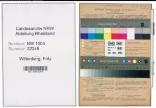 Entnazifizierung Fritz Wittenberg , geb. 26.10.1913 (Arbeiter)