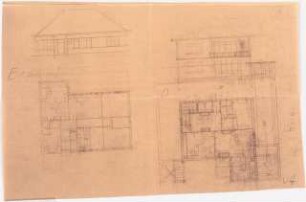 Garten Allinger, Berlin-Dahlem: Haus Allinger: Grundrisse, Ansichten