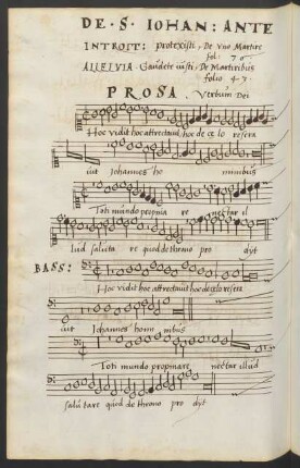 DE S: IOHANNE ANTE PORTAM LATINAM LEON[ART] PÄMING[ER] PROSA. VERBUM DEI