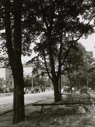 Bautzner Straße : Dresden, Bautzner Straße, Verbreiterung der Bautzner Straße, oberhalb vom Waldschlößchen