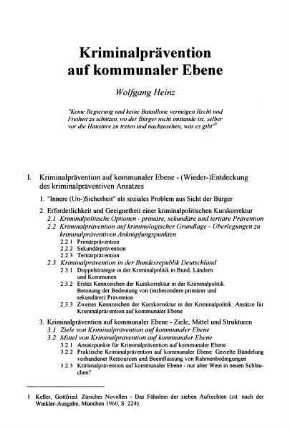 55-110, Kriminalprävention auf kommunaler Ebene