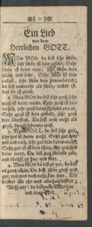 Ein Lied von dem Herrlichen Gott