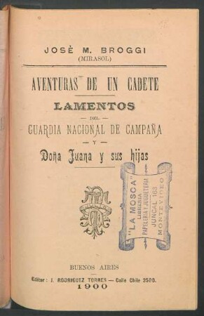 Aventuras de un cadete : lamentos del guardia nacional de Capmaña y doña Juana y sus hijas