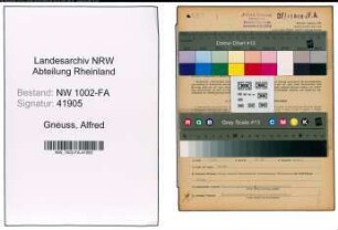Entnazifizierung Alfred Gneuss, geb. 08.05.1891 (Metzger)