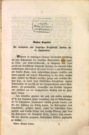 Primus Truber der Reformator Krains