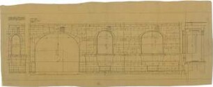 Billing, Hermann; Karlsruhe (Baden-Württemberg), Sophienstr. 120; Haus Nagel und Weinschenk - Fassade EG (Ansicht; Schnitt; Detail)