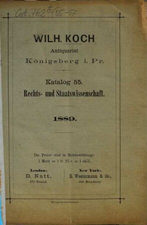 Katalog. 55. 1889