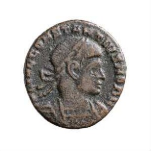 Münze, Follis, Aes 4, 335 - 337 n. Chr.